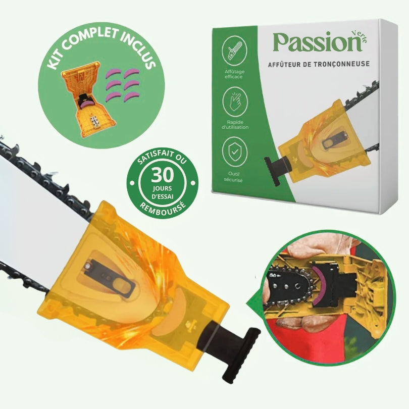 Affûteur de tronçonneuse - Affûte‑Pro Passion Verte